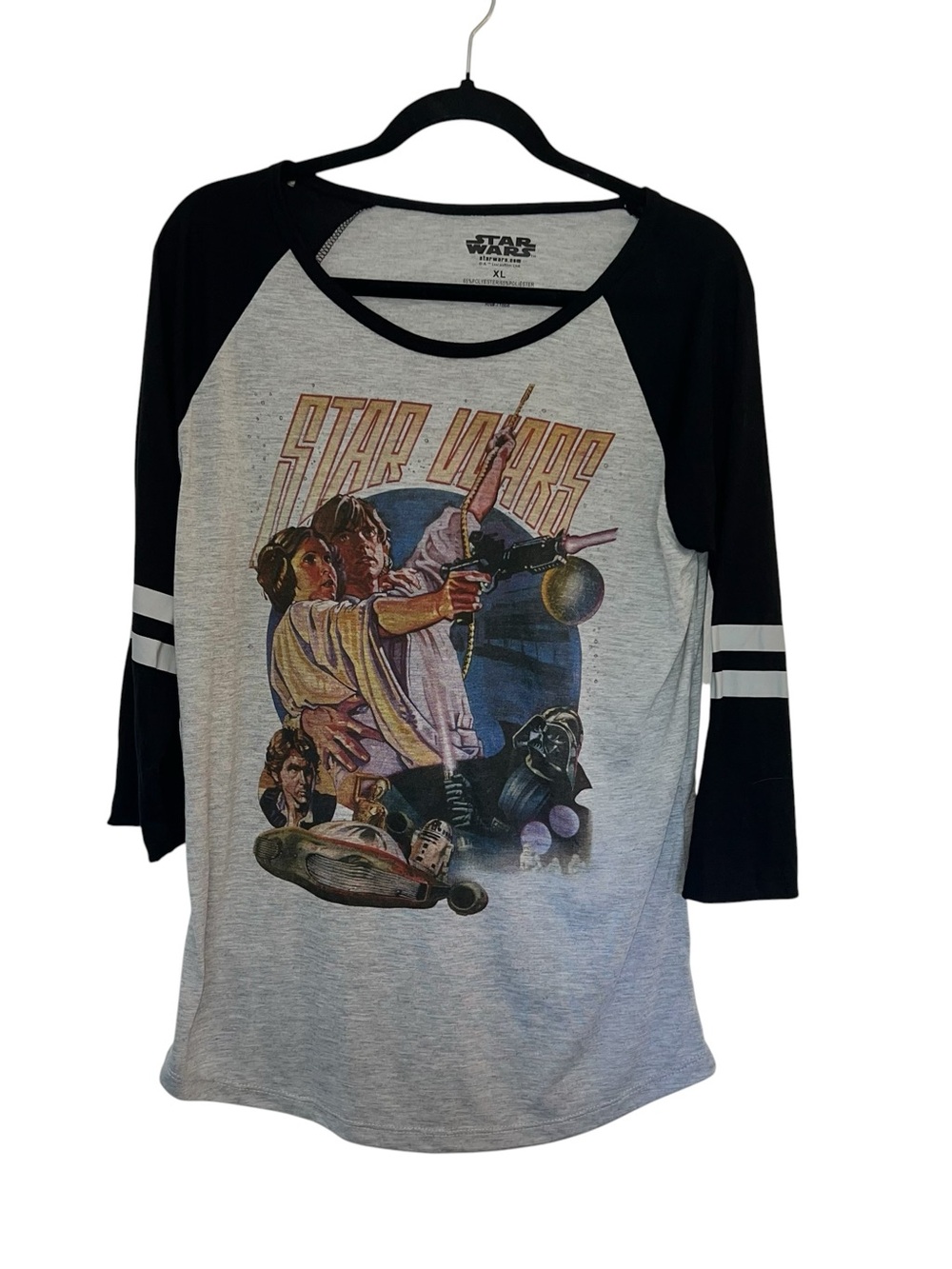 Star Wars: A New Hope Chinese Poster Raglan Baseball Tee XL